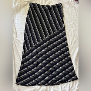 Navy, black and grey stripped maxi skirt